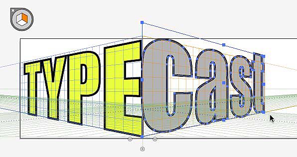 Illustrator Perspective Grid Tool Text